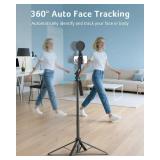 acer Auto Face Tracking Tripod for iPhone/Cell Phone/Android/Camera with Light and Remote, 64\", No App, 360Â°Rotating Tripod Selfie Stick for Tiktok YouTube Vlog Live Streaming Video Recording - Re