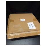 Abyjifar 13.8\" Round Rattan Serving Tray with Mother of Pearl Inlay, Handwoven Coffee Table Boho Decor Basket for Bread Fruit Food Kitchen Home Office (Checkerboard) - Retail: $30