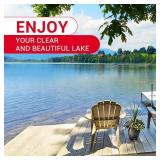 YIVIKPE 24\" Aquatic Weed Rake, No Assembly Required, 8.6\" Steel Rod Lake Weed Cutter, One-Piece Welding, Lake Weed Rake for Pond Beach Landscaping, Perfect Tie Hole, 30ft Thicker Rope and Net, Black