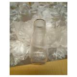 ROIMEE VONT 48 Pack Stemless Plastic Champagne Flutes Disposable 9 Oz Clear Plastic stripe Champagne Glasses Mimosa Glasses with Gold Rim Unbreakable for Party Wedding Birthday (Heavy Duty) - Retail: 