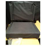 Dayacoco Stadium Seats with Back Support, New Portable Seat for Bleachers Hold up 400lbs, Wide Bleacher Seat with Shoulder Strap & Handle Perfect for Sports Events (Black, 1pcs) - Retail: $41