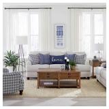 Single Curtain Rods 72-144 Inches,1 inch Heavy Duty Adjustable Window Drapery Rod, Modern Round Decorative Windows Curtains Rods, Frosted Black - Retail: $36