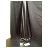 Single Curtain Rods 72-144 Inches,1 inch Heavy Duty Adjustable Window Drapery Rod, Modern Round Decorative Windows Curtains Rods, Frosted Black - Retail: $36