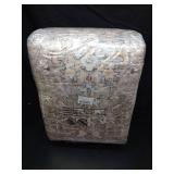 DCX Machine Washable Brown and Beige Area Rug 9x12, Non Slip Stain Resistant Vintage Rug for Living Room Bedroom Nursery, Soft Low Pile Large Carpet - Retail: $85