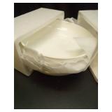 MALACASA 10\" Large Pasta Bowls, 56 OZ White Salad Bowls Soup Bowls, Porcelain Serving Bowls Set of 4, Large Kitchen Bowl Plates Pasta Plates, Microwave & Dishwasher Safe, Series REGULAR - Retail: $36