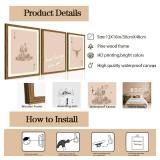 Western Wall Art Set of 3, Vintage Southwestern Cowboy Playing Card Wall Decor Painting, Longhorn Bull Skull and How Lucky Are We Canvas Prints for Bedroom Living Room 12x16 inch Wood Framed - Retail: