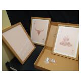 Western Wall Art Set of 3, Vintage Southwestern Cowboy Playing Card Wall Decor Painting, Longhorn Bull Skull and How Lucky Are We Canvas Prints for Bedroom Living Room 12x16 inch Wood Framed - Retail: