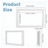 Teodute 4 Pcs Garage Door Windows, 21\"Ã14\" Replacement Vinyl Windows Inserts Kit with UV Resistant Resin Glass, Garage Door Windows Inserts for Exterior Garage Doors, Clear Design (Style2) - Reta