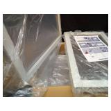 Teodute 4 Pcs Garage Door Windows, 21\"Ã14\" Replacement Vinyl Windows Inserts Kit with UV Resistant Resin Glass, Garage Door Windows Inserts for Exterior Garage Doors, Clear Design (Style2) - Reta