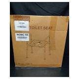 HOMLAND Raised Toilet Seat with Handles, Toilet Seat Riser for Seniors with Adjustable Height & Width, FSA/HSA Eligible 400lb Handicap Elevated Toilet Seat for Elderly, Pregnant, Fit Any Toilet - Reta