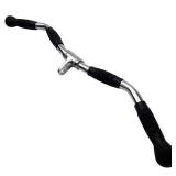 Lat Bar Cable Machine Attachment, Curl Pulldown Bar with Full Rotation and Rubber Handle for Gym, Strength Workout, Body Training, Muscle Building, 30 Inch - Retail: $32