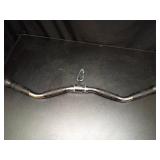 Lat Bar Cable Machine Attachment, Curl Pulldown Bar with Full Rotation and Rubber Handle for Gym, Strength Workout, Body Training, Muscle Building, 30 Inch - Retail: $32