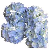 62 pcs Silk Hydrangea Flower Heads Dia. 7.87\" Artificial Flowers Floral Hydrangeas Large Flower Head for DIY Bridal Bouquet Accessories (Blue) - Retail: $110