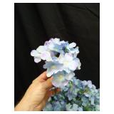 62 pcs Silk Hydrangea Flower Heads Dia. 7.87\" Artificial Flowers Floral Hydrangeas Large Flower Head for DIY Bridal Bouquet Accessories (Blue) - Retail: $110