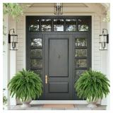 Dkaltm Single Silky Artificial Boston Fern Bush, 49Inch Large Artificial Ferns for Outdoors, Large Faux Ferns Artificial Plants,Suitable for Decorating Office, Living Room Faux Greenery,95Branches - R