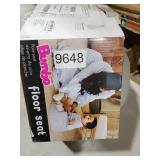 Bumbo Baby Infant Soft Foam Comfortable Support Wide Floor Seat with 3 Point Adjustable Harness for Ages 3 to 12 Months, Cool Grey