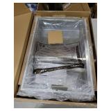 Aluminum Waterpoof Box with Stainless Steel Shower Niche 18\" X 12\" Brushed with 2-Tiers Shelves No Tile Need Niche Shower for Bathroom Wall Storage