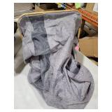 ELONG HOME Laundry Basket, 100L Grey Collapsible Laundry Baskets with Removable Liner and Bamboo Handle, Laundry Basket with Lid for Bathroom, Bedroom & Laundry Room