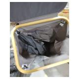 ELONG HOME Laundry Basket, 100L Grey Collapsible Laundry Baskets with Removable Liner and Bamboo Handle, Laundry Basket with Lid for Bathroom, Bedroom & Laundry Room