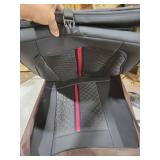 OASIS AUTO Car Seat Covers Premium Waterproof Faux Leather Cushion Universal Accessories Fit SUV Truck Sedan Automotive Vehicle Auto Interior Protector Full Set (OS-007 Black)