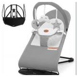 HKAI Baby Bouncer, Portable Baby Bouncer Seat for Babies 0-18 Months, 100% Cotton Fabrics