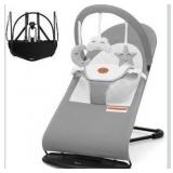 HKAI Baby Bouncer, Portable Baby Bouncer Seat for Babies 0-18 Months, 100% Cotton Fabrics