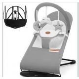 HKAI Baby Bouncer, Portable Baby Bouncer Seat for Babies 0-18 Months, 100% Cotton Fabrics
