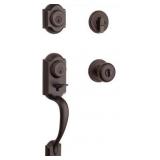 Kwikset Montara Front Door Lock Handle and Deadbolt Set, Entry Handleset Exterior with Interior Door Knob, Venetian Bronze, Pick Resistant SmartKey Rekey Deadbolt Security incomplete