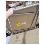 Folding Portable Card Table and Foldable Chair Set of 5 Beige