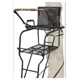 Big Game Tripod Stand, 1 Person Deer Hunting Climbing Ladder with Rotating Flex-Tek Seat and Shooting Rail, 18