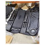 Disc-O-Bed Large Outdoor Convertible 2 Person Bench and Double Camping Cot Portable Bed Bunk System for Adults, Black