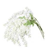 White Fake Wisteria Hanging Flowers Wall Flowers Fake White Flowers