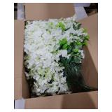 White Fake Wisteria Hanging Flowers Wall Flowers Fake White Flowers