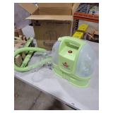 BISSELL Little Green Mini Portable Carpet and Upholstery Deep Cleaner, Car/Auto Detailer, with HydroRinse Self-Cleaning Tool and 4\" Tough Stain Tool, Tea Green