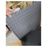 VersaTex Garage Floor 18 x 18 inch Square Rubber Diamond Plate Interlocking Floor Tiles for Home Gym, Garage Flooring, Trade Show Flooring, Basement Tiles, 8 Pack