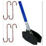 Upgraded Brake Caliper Compression Tool 4 in 1 Universal Caliper Piston Compressor Tool with 4 Brake Caliper Hangers Brake Pad Spreader Tool with 360°Swing Ratchets for Car Brake Repair Blue