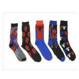 Hyp Spiderman Marvel Comics Character Men s Crew Socks 5 Pair Pack