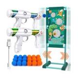 Gun Toy Gift for Boys Age of 4 5 6 7 8 9 10 10+ Years Old Kids Girls for Birthday with Moving Shooting Target 2 Blaster Gun and 18 Foam Balls Compatible with Nerf Guns (Dinosaur