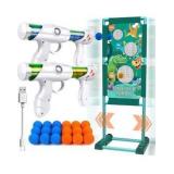 Gun Toy Gift for Boys Age of 4 5 6 7 8 9 10 10+ Years Old Kids Girls for Birthday with Moving Shooting Target 2 Blaster Gun and 18 Foam Balls Compatible with Nerf Guns (Dinosaur