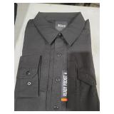 5.11 Tactical Professional Mens Long Sleeve Shirt with Pockets,  Large Black