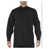 5.11 Tactical Professional Mens Long Sleeve Shirt with Pockets, black Medium