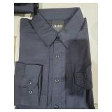 5.11 Tactical Professional Mens Long Sleeve Shirt with Pockets, blue Large