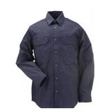 5.11 Tactical Professional Mens Long Sleeve Shirt with Pockets,  blue Medium