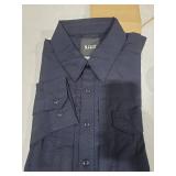 5.11 Tactical Professional Mens Long Sleeve Shirt with Pockets,  blue Medium