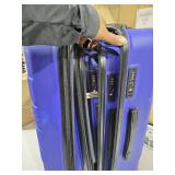 SHOWKOO Luggage Sets Expandable PC+ABS Durable Suitcase Double Wheels TSA Lock Blue