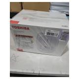 Toshiba Mini Rice Cooker, 3 Cups Uncooked Small Rice Cooker, Steamer & Warmer, With Fuzzy Logic And One-Touch Cooking, 24 Hour Delay Timer And Auto Keep Warm Feature, White