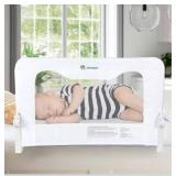 TotCraft Bed Safety Rails for Toddlers - Bed Rail Guard for Queen, King, Full Szie, Twin Mattress Bed (White, 35.5W*23.5H Inch