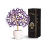 YATSKIA Amethyst Crystal Tree, Gemstones and Crystals, Stone Desk Decor, Healing Crystal, Gem Tree Purple, Unique Gifts for Women, Meditation Decor, Spiritual Gifts