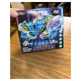 2-in-1 RC Car 4WD, Spray & LED, 360 Flips, Blue, Ages 8-12