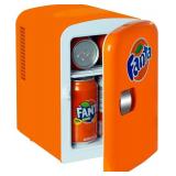 $54 Fanta Mini Fridge - Portable Beverage Cooler, 6 Can Capacity